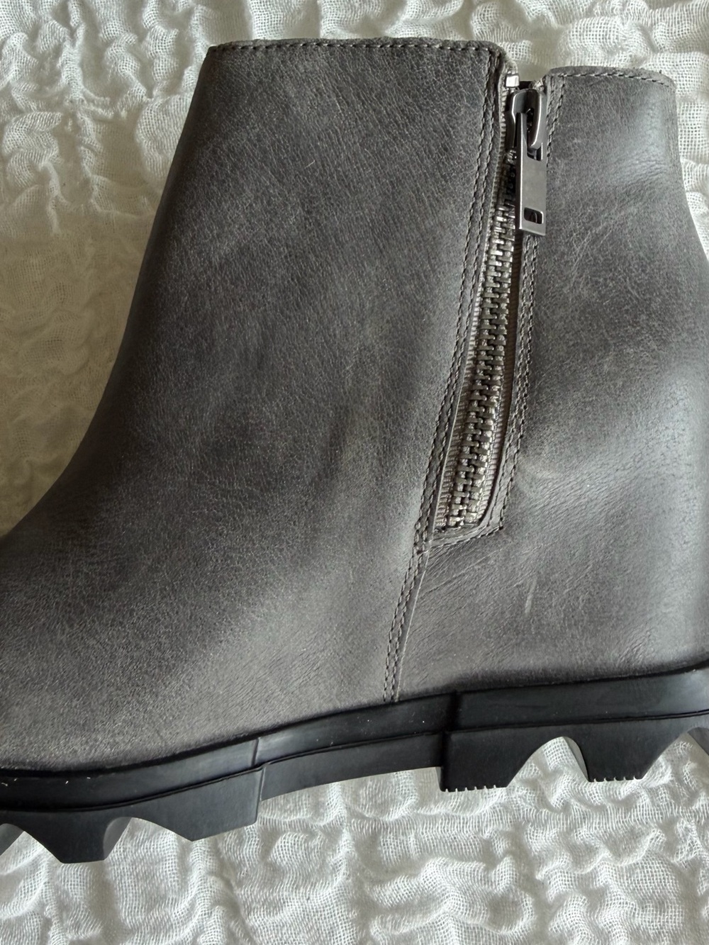 NWT Sorel Joan of Arctic Wedge III Zip Quarry Black 9.5 - Picture 9 of 13
